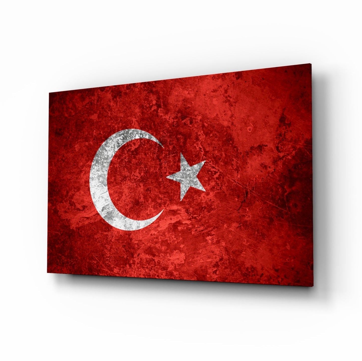Türk Bayrağı Cam Tablo