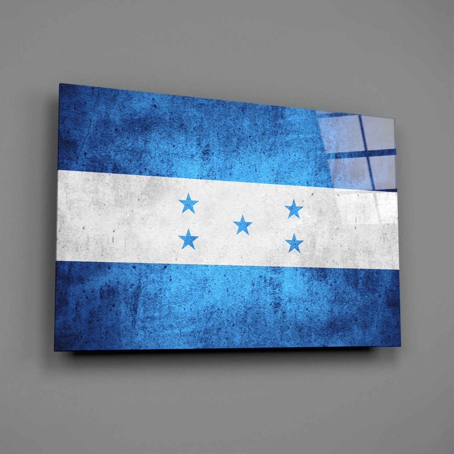 Honduras Bayrağı Cam Tablo