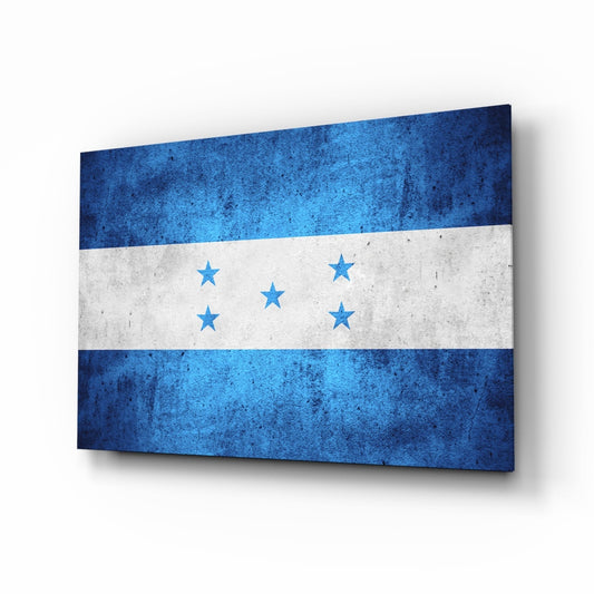Honduras Bayrağı Cam Tablo
