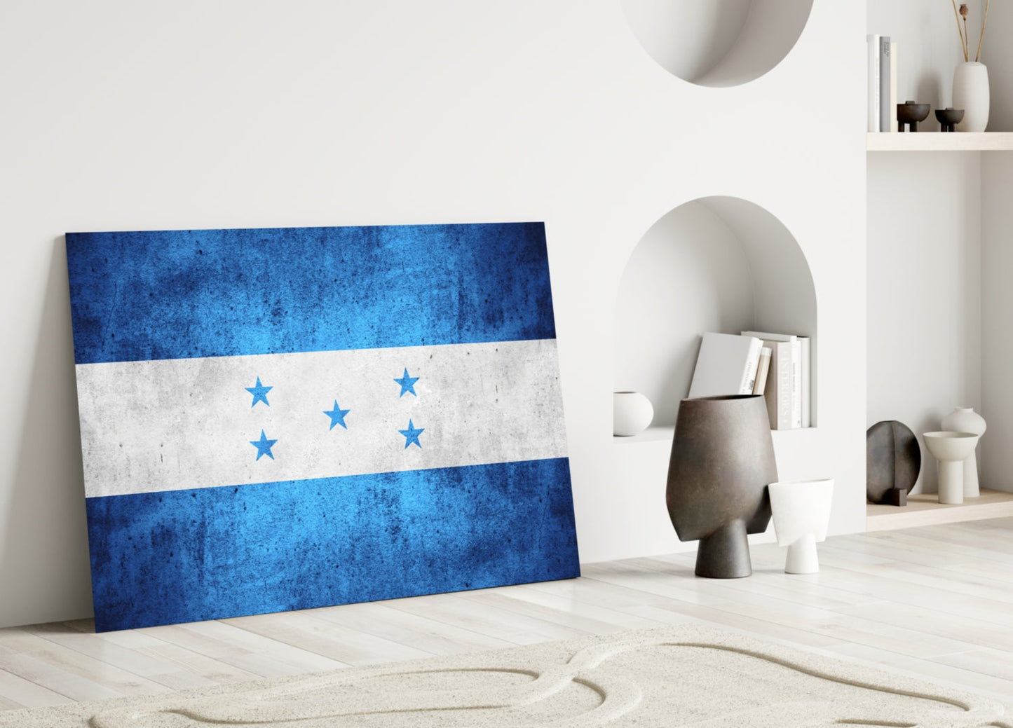Honduras Bayrağı Cam Tablo