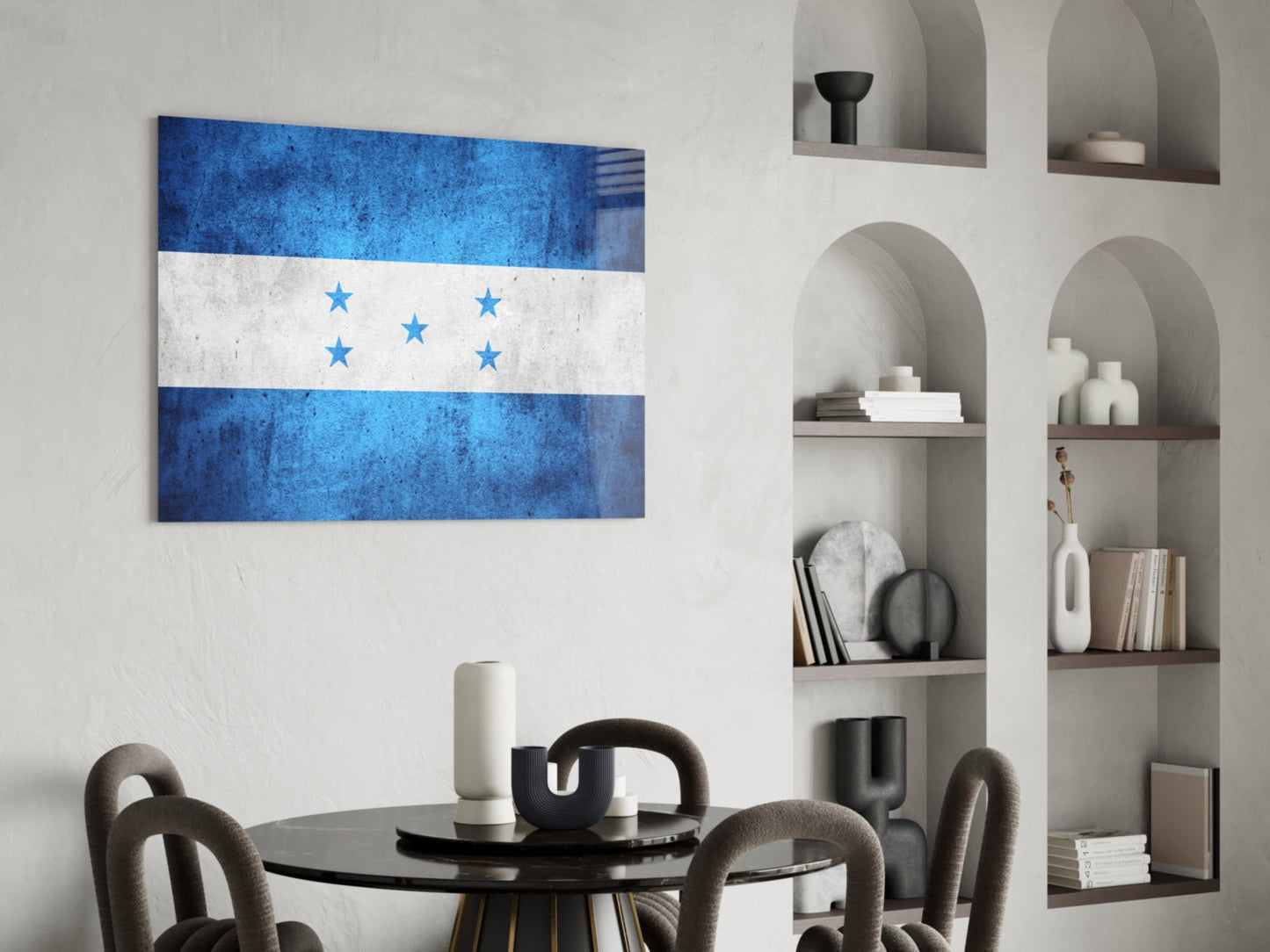 Honduras Bayrağı Cam Tablo