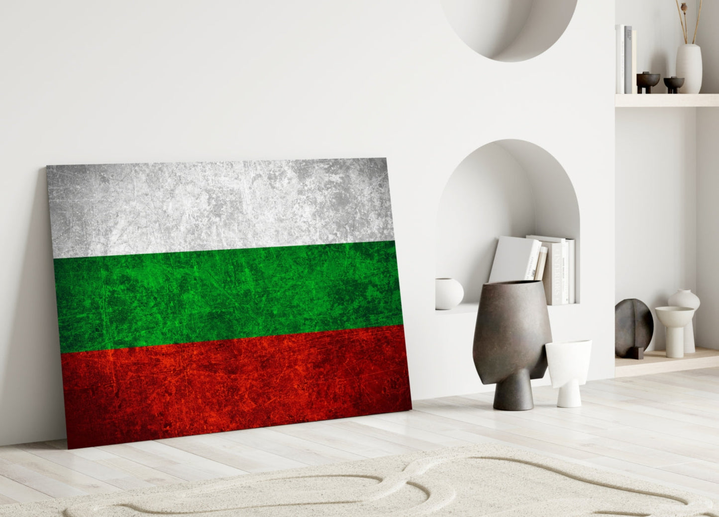 Bulgaristan Bayrağı Cam Tablo