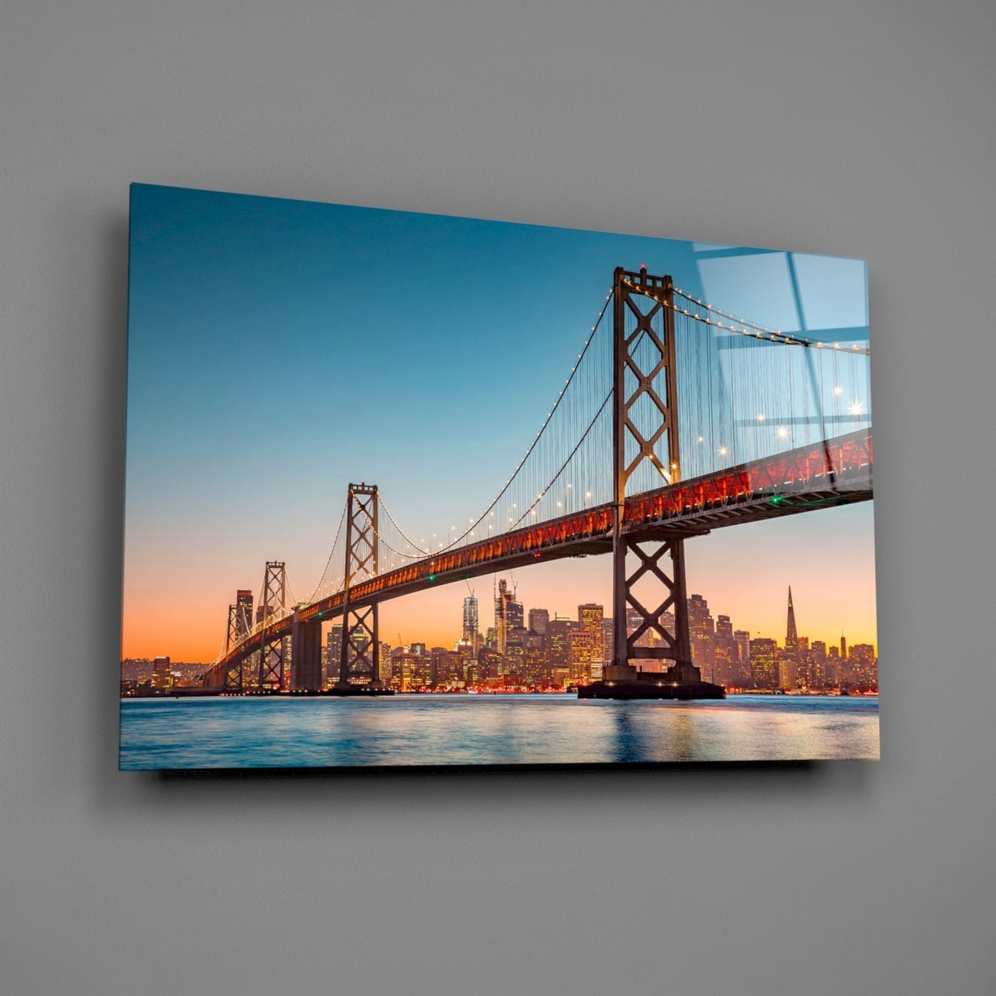 San Francisco Golden Gate Kaliforniya Köprüsü Cam Tablo