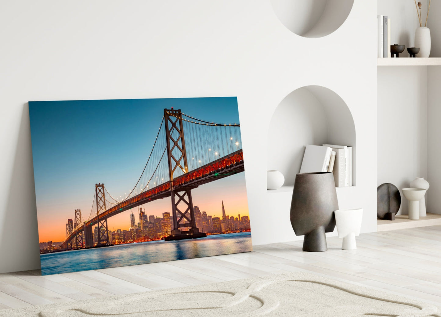 San Francisco Golden Gate Kaliforniya Köprüsü Cam Tablo