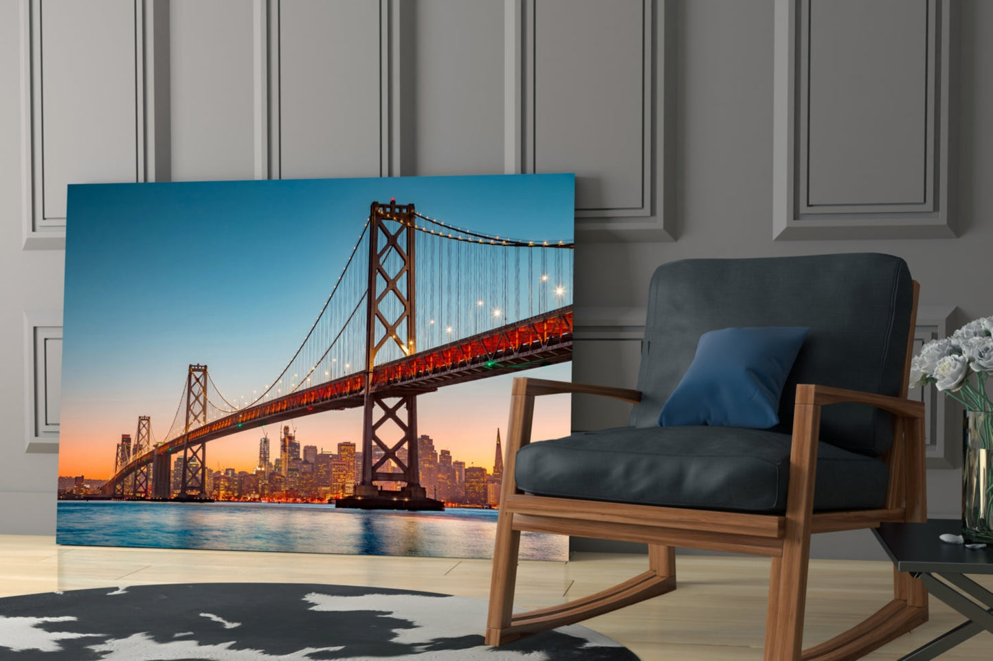 San Francisco Golden Gate Kaliforniya Köprüsü Cam Tablo