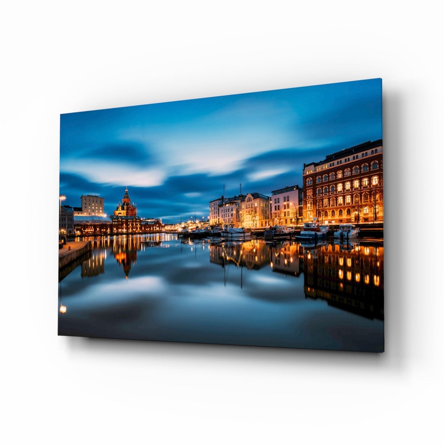 Helsinki Finlandiya Cam Tablo