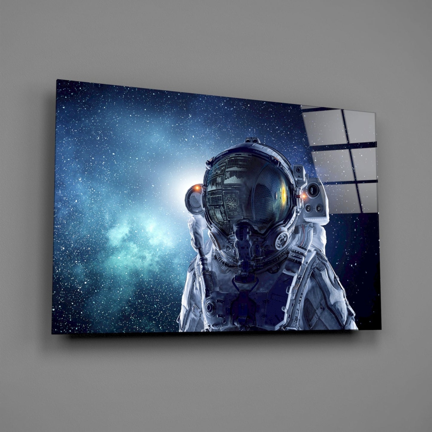 Astronot Uzayda Cam Tablo