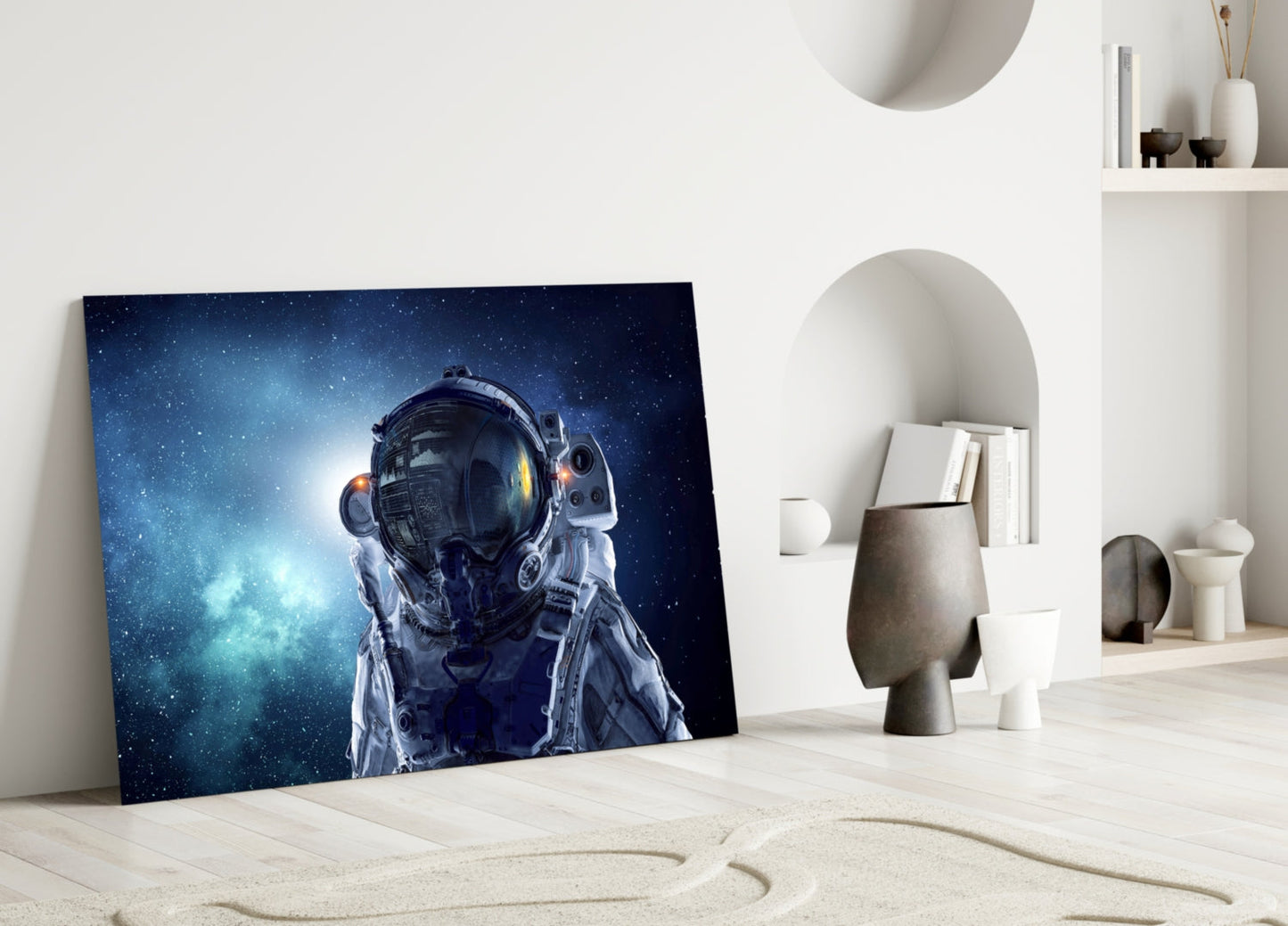 Astronot Uzayda Cam Tablo