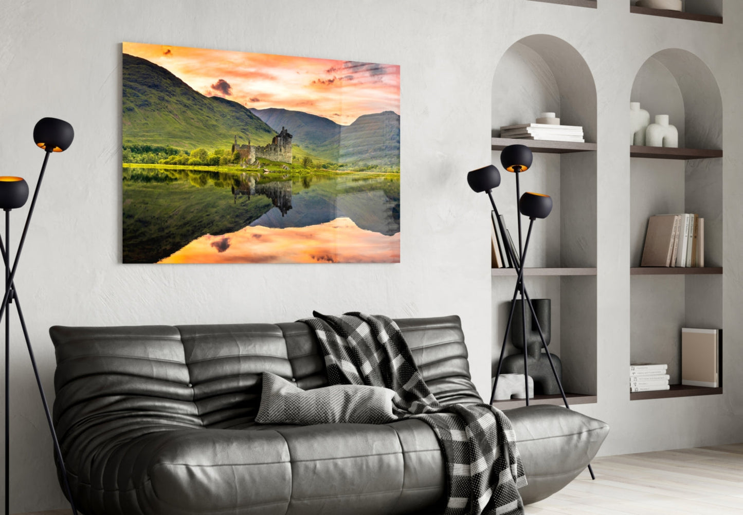Loch Birch İskoçya Cam Tablo
