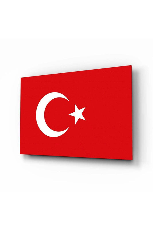 Türk Bayrağı Cam Tablo