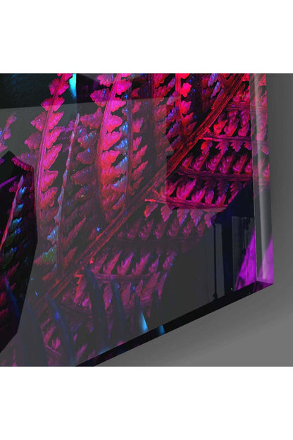 Neon Bakışlar Cam Tablo