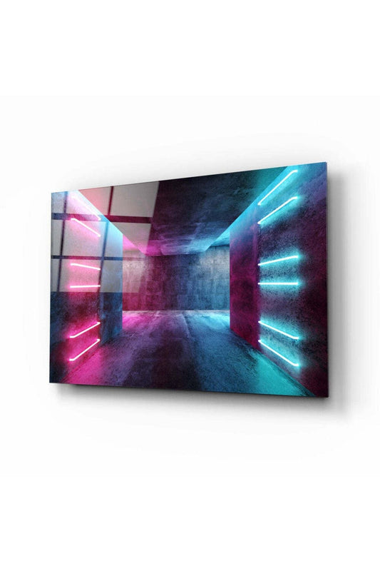 Neon Işıklar Cam Tablo