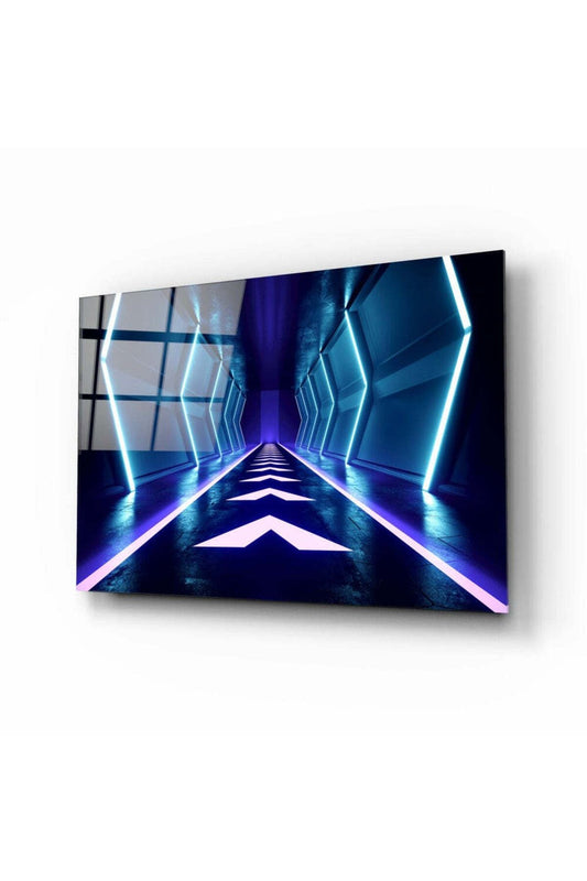 Neon Işıklar Cam Tablo