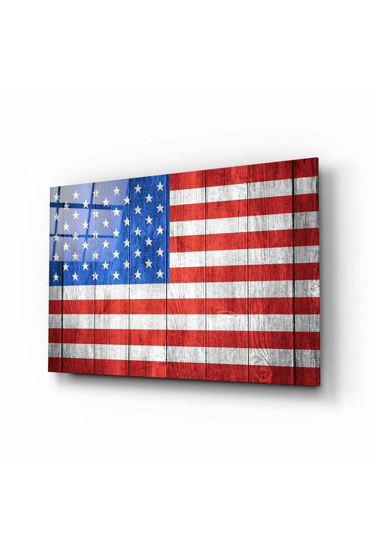 Amerika bayrağı Cam Tablo