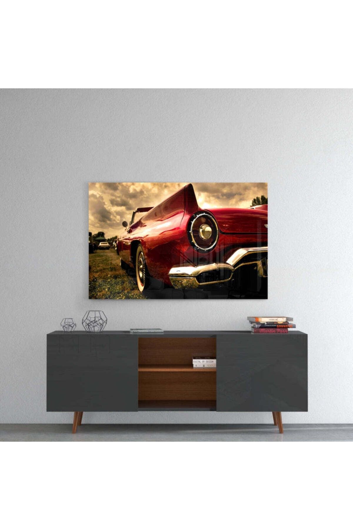 Kırmızı Chevrolet Cam Tablo