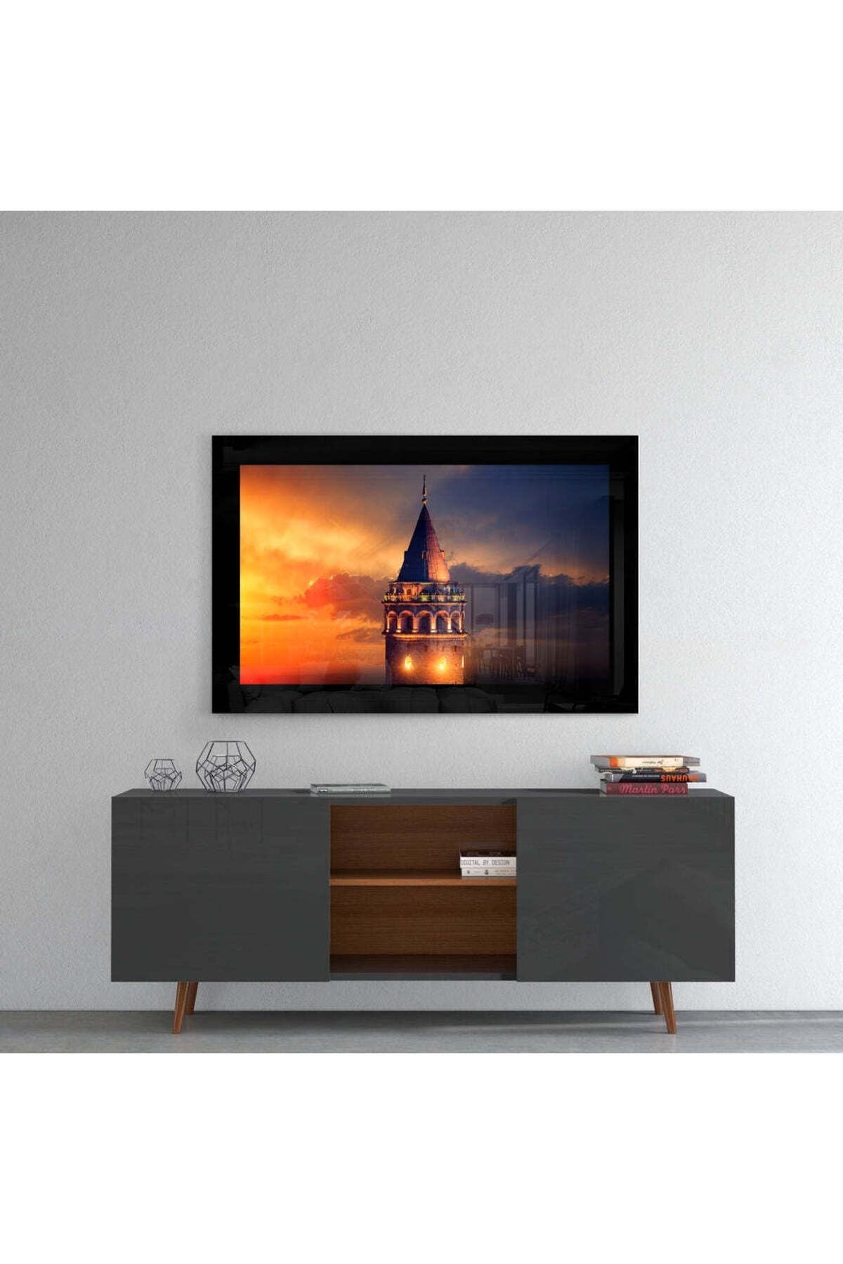 Galata Kulesi Cam Tablo