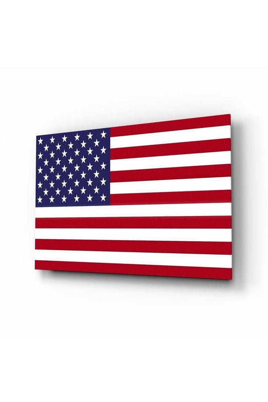 Amerikan Bayrağı Cam Tablo