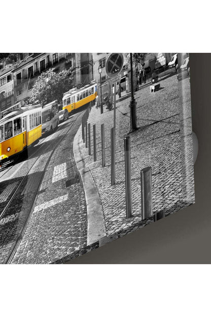 Sarı Tramvay (Lizbon) Cam Tablo