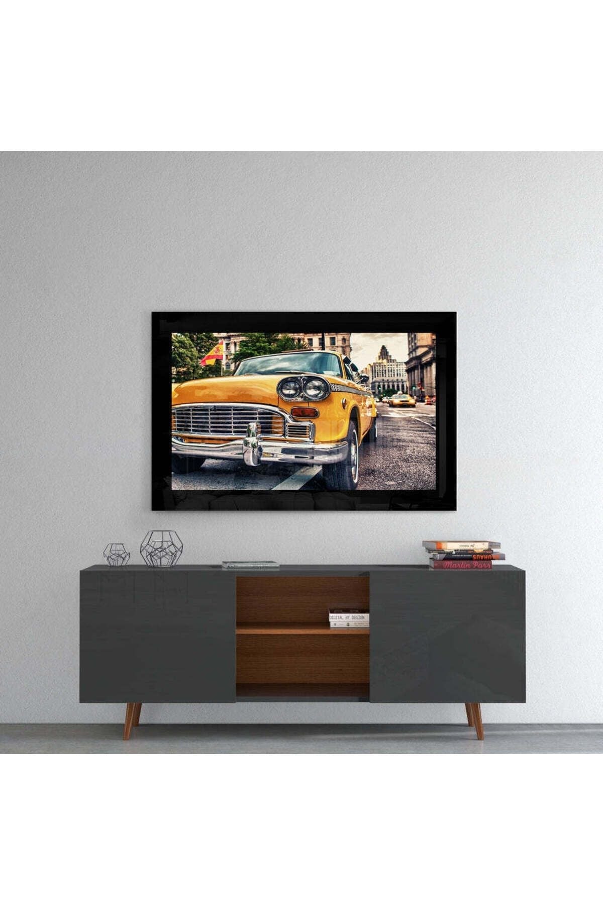 Vintage Taxi New York Cam Tablo