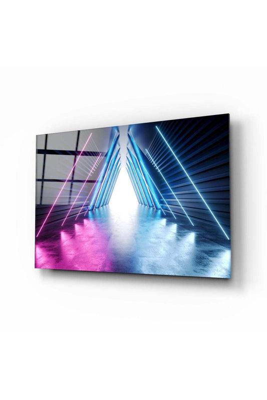 Neon Işıklar Cam Tablo