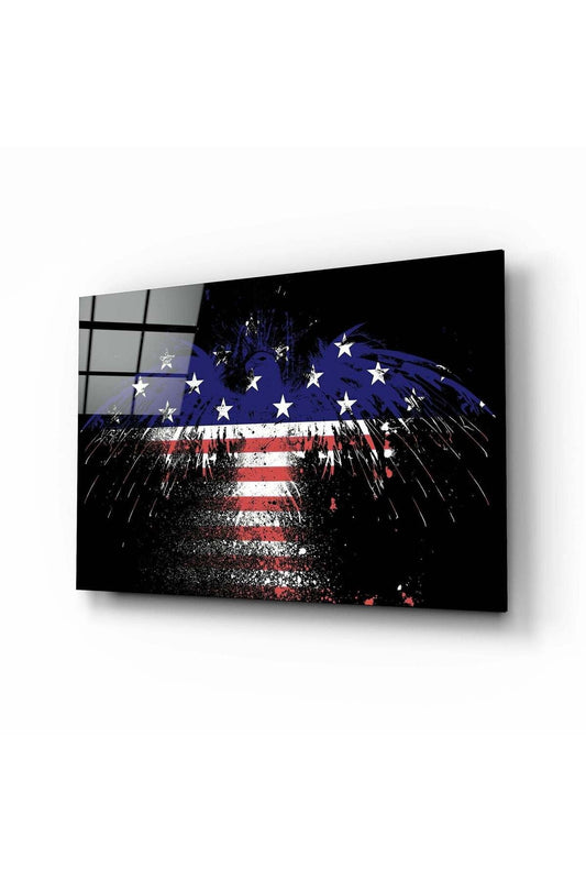 Amerikan Kartalı Cam Tablo