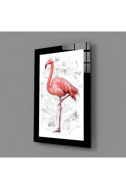 Yalnız Flamingo Cam Tablo