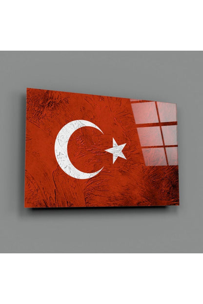 Türk Bayrağı Cam Tablo