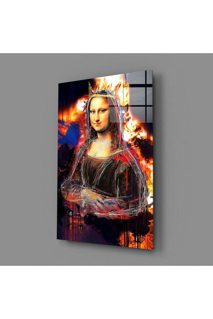 Kraliçe Mona Lisa Cam Tablo