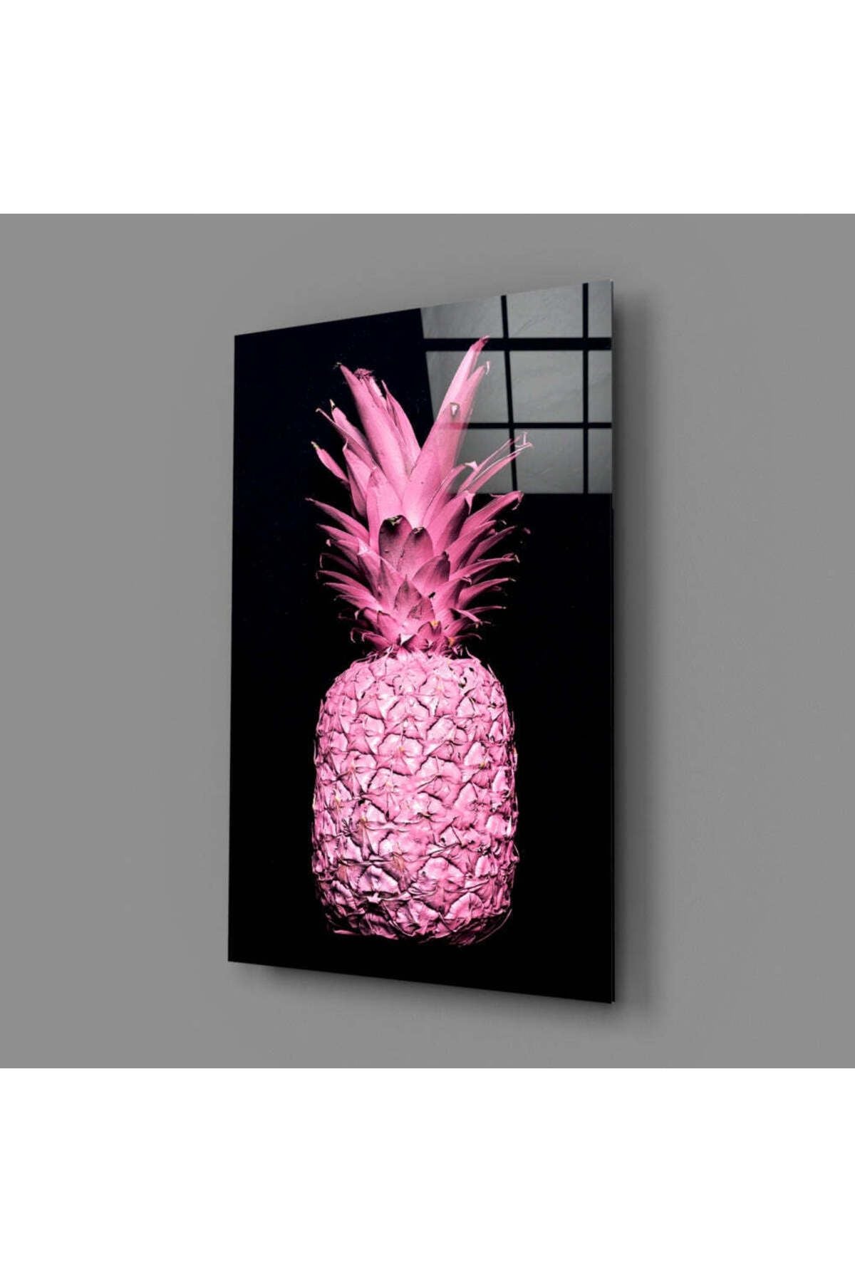 Pembe Ananas Cam Tablo