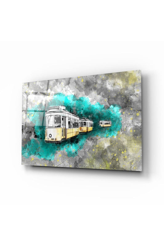 İllüstrasyon Tramvay Cam Tablo