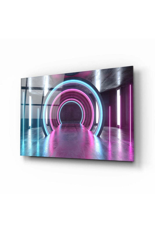 Neon Işıklar Cam Tablo