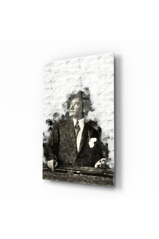 Atatürk Portre Cam Tablo