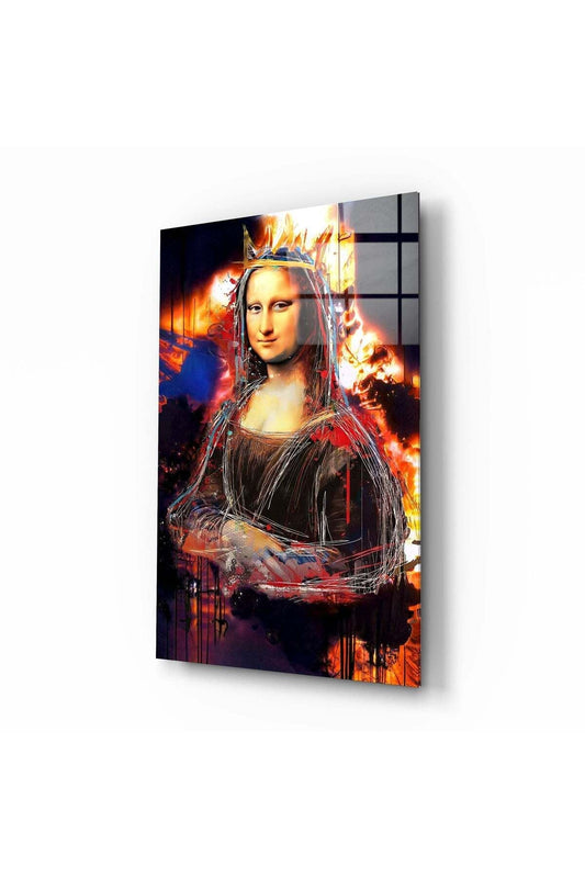 Kraliçe Mona Lisa Cam Tablo