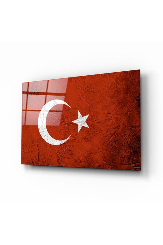 Türk Bayrağı Cam Tablo