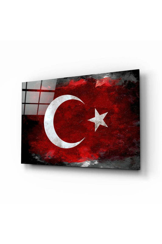 Türk Bayrağı Cam Tablo
