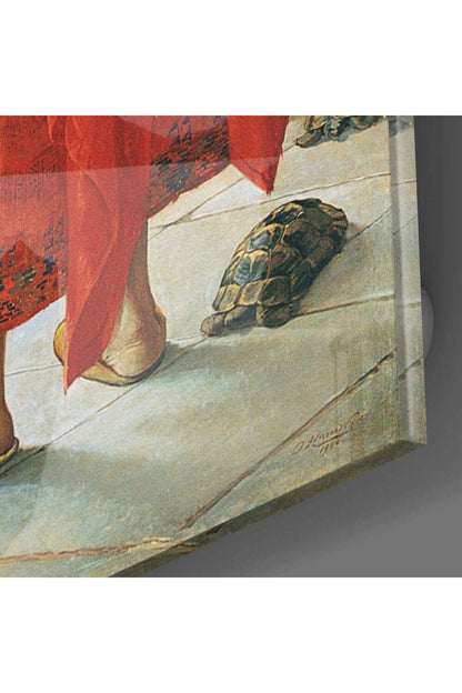 Kaplumbağa Terbiyecisi Cam Tablo