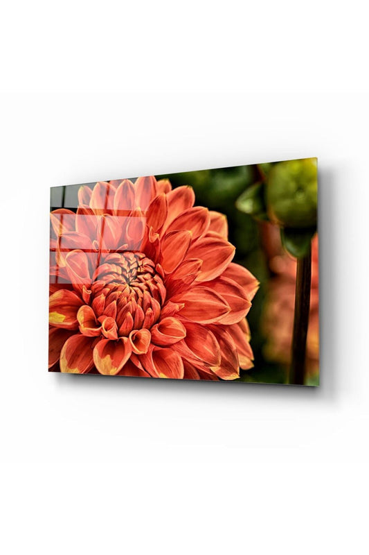 Turuncu Gerbera Cam Tablo