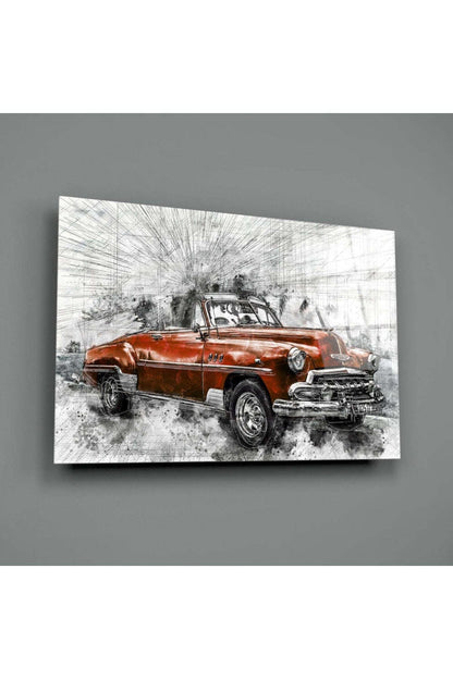 Kırmızı Chevrolet Cam Tablo