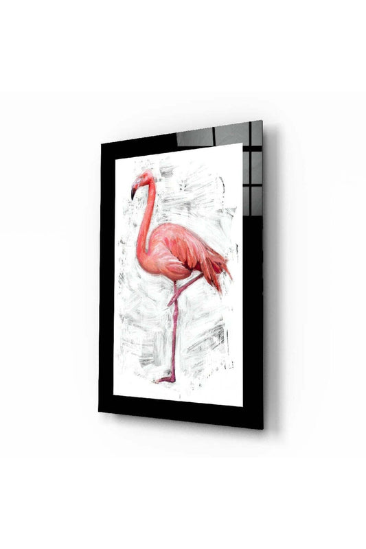 Yalnız Flamingo Cam Tablo