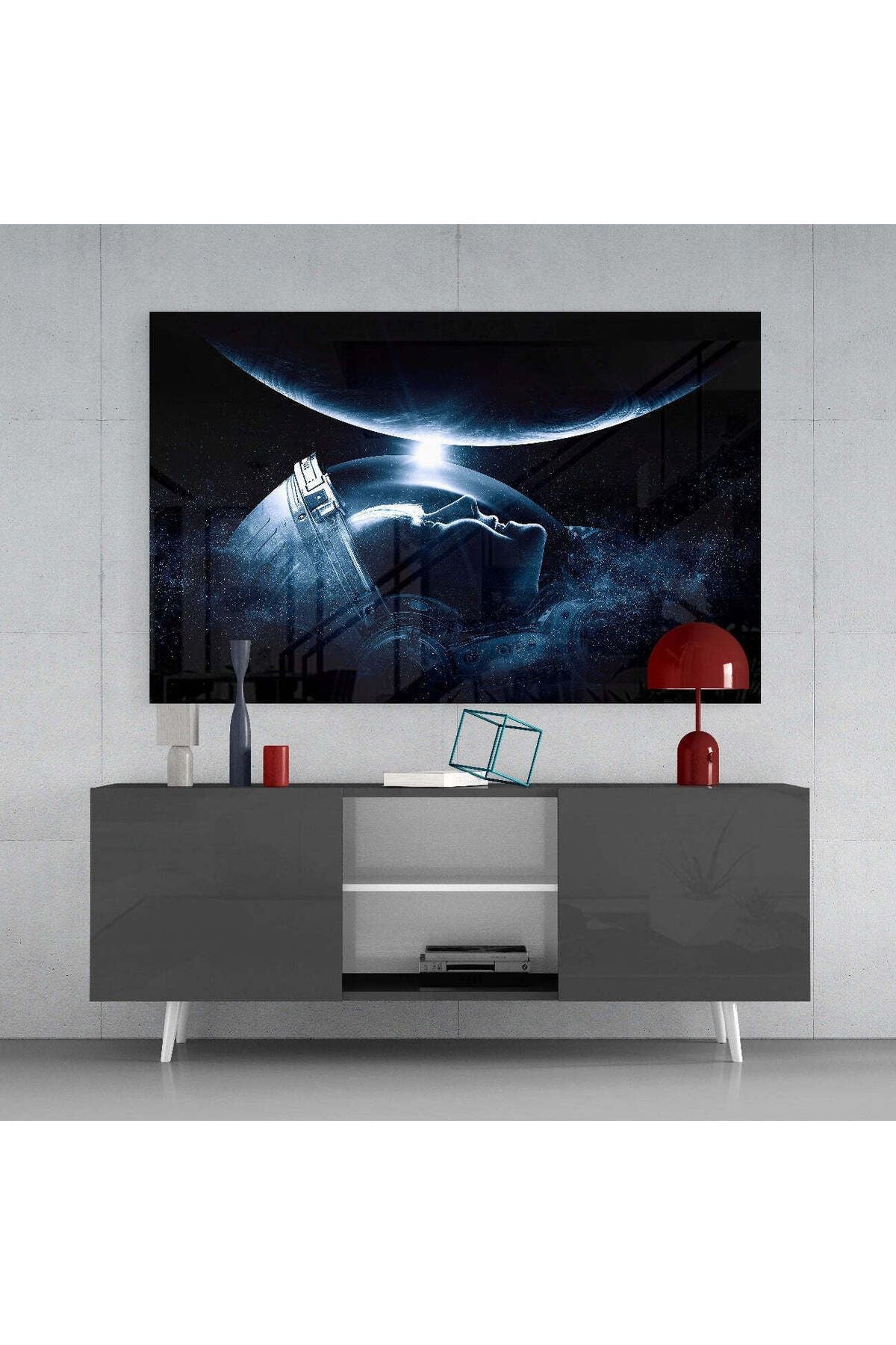 Astronotun Görüşü Cam Tablo