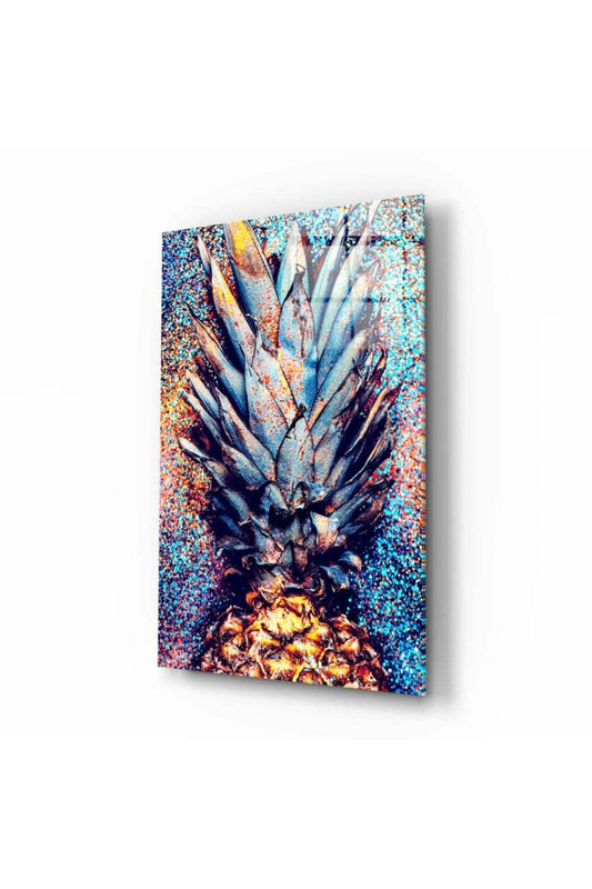 Renkli Ananas Cam Tablo