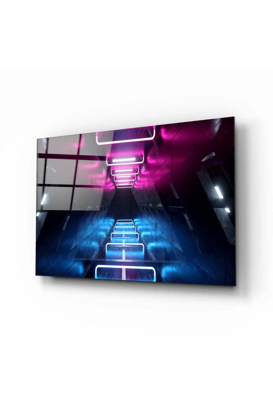 Neon Işıklar Cam Tablo