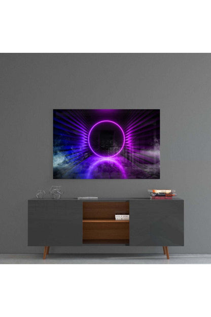 Neon Işıklar Cam Tablo
