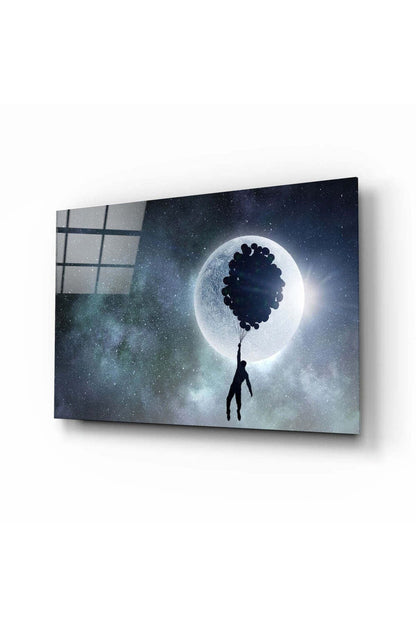 Uçan Balonlar Cam Tablo