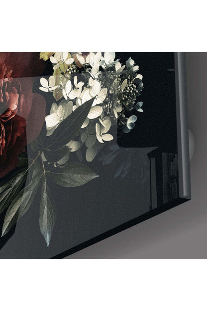 Floral Desen Cam Tablo