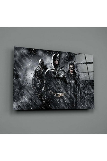 Batman, Catwomen Ve Bane Cam Tablo