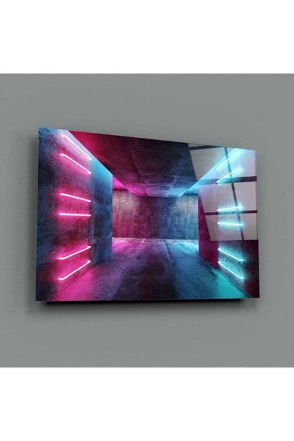 Neon Işıklar Cam Tablo