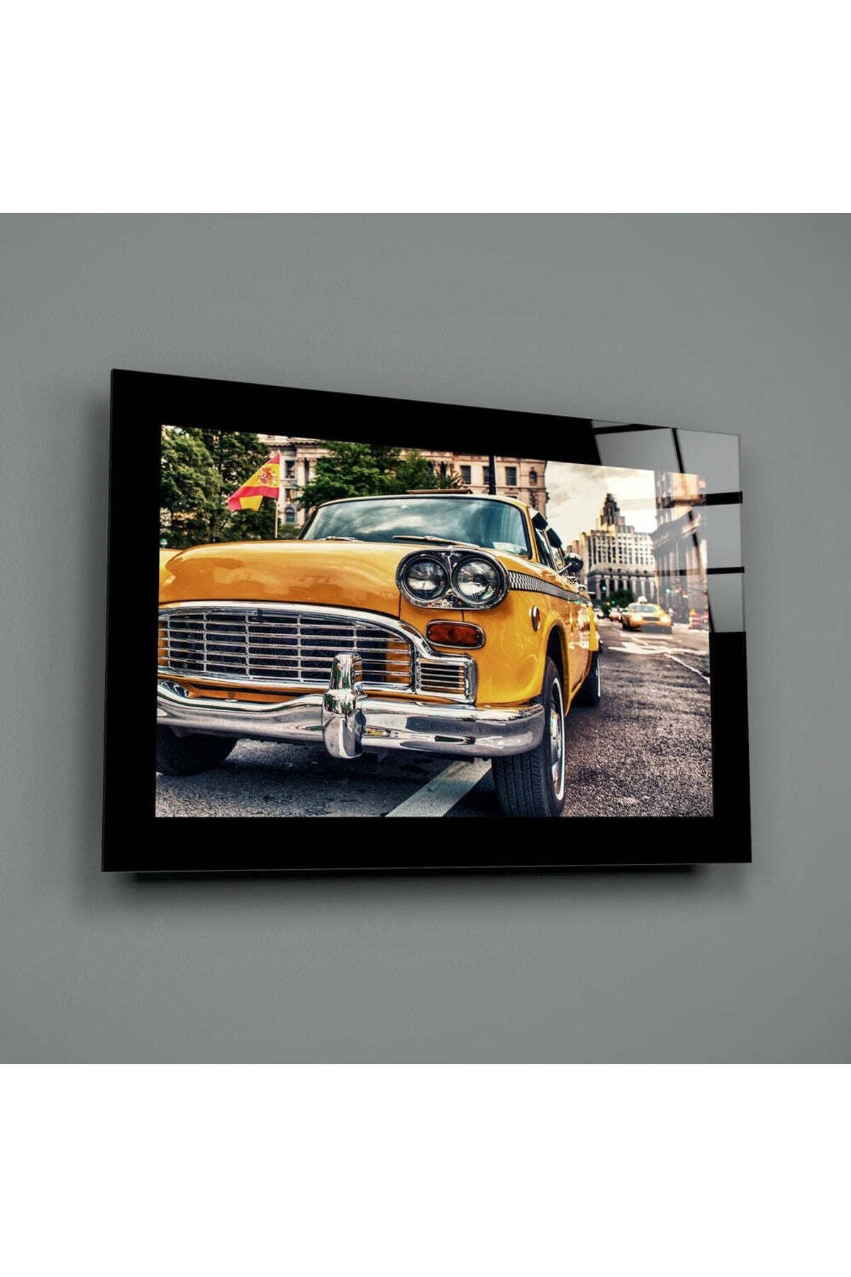 Vintage Taxi New York Cam Tablo