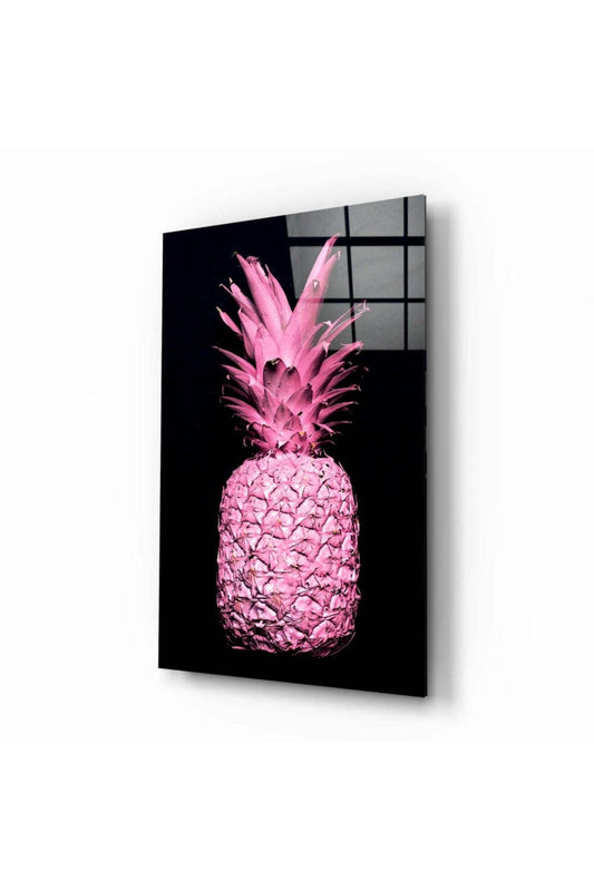 Pembe Ananas Cam Tablo