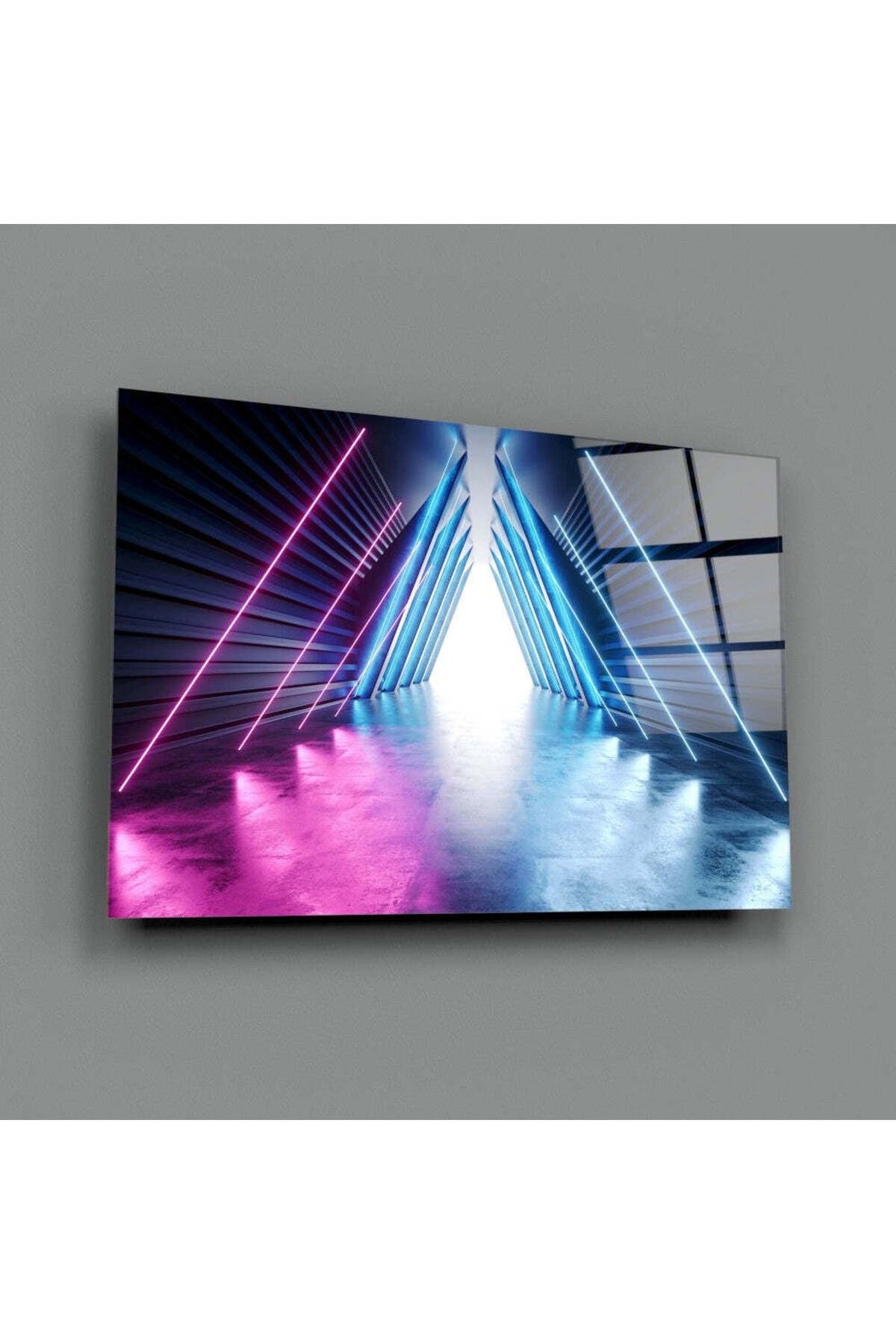 Neon Işıklar Cam Tablo